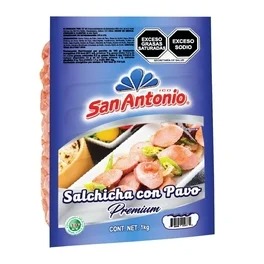 Salchicha de pavo san antonio paq 1 kg